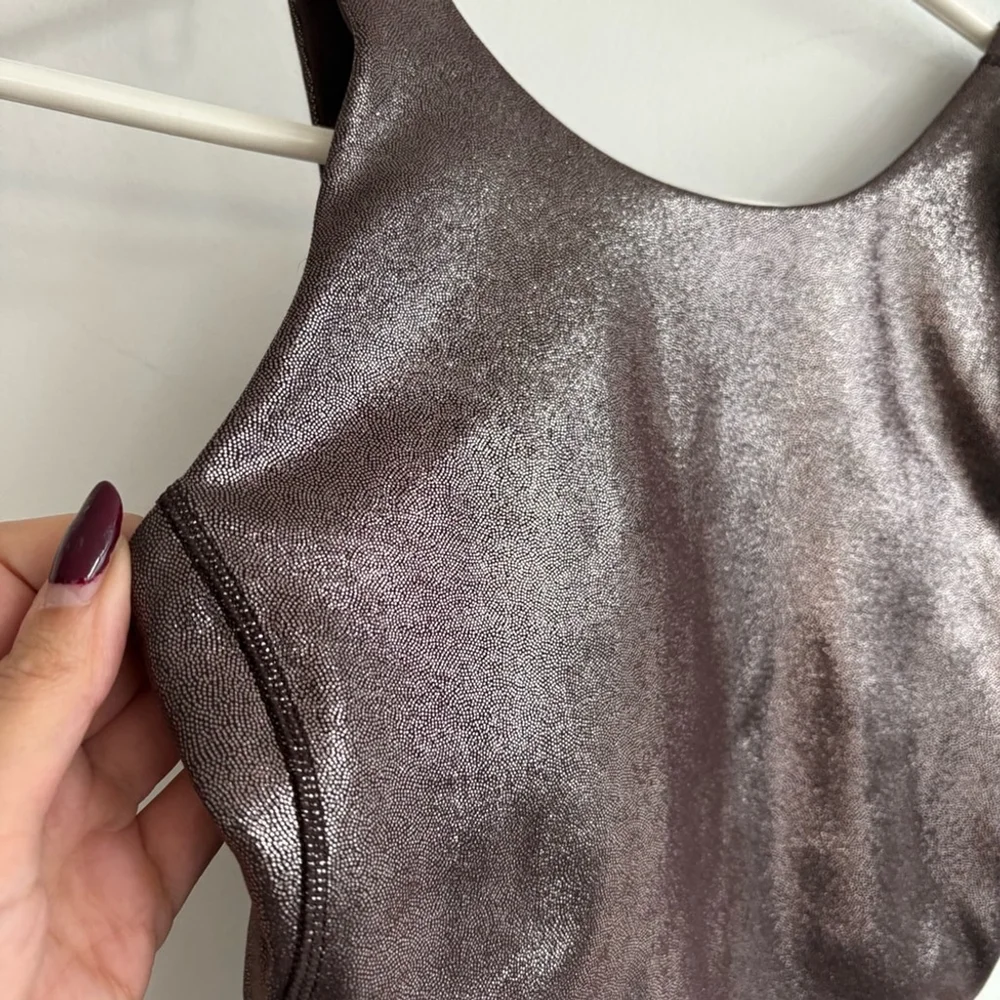 Lululemon Align High-Neck Tank Top *Shine Radiate Foil Print French Press Sz 2 - Picture 5 of 8